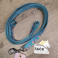 "Flamingos" Nylon Web & Ribbon Dog Leash *like new
