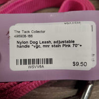 Nylon Dog Leash, adjustable handle *vgc, mnr stain
