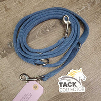 Nylon Dog Leash, adjustable D Rings *gc, edge rubs & frays, faded, stains
