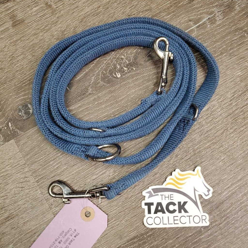 Nylon Dog Leash, adjustable D Rings *gc, edge rubs & frays, faded, stains
