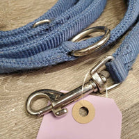 Nylon Dog Leash, adjustable D Rings *gc, edge rubs & frays, faded, stains