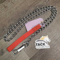 42" Chain Dog Leash, Nylon Loop Handle *vgc, mnr stain