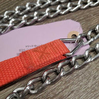 42" Chain Dog Leash, Nylon Loop Handle *vgc, mnr stain