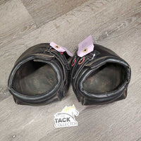 2 Hoof Boots *gc, mnr hair, dirt, rubs, caked dirt inside