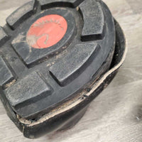 2 Hoof Boots *gc, mnr hair, dirt, rubs, caked dirt inside
