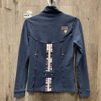 Sweatshirt Jacket, zipper *gc, faded, v.dirty inside pockets, older