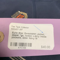 Sweatshirt Jacket, zipper *gc, faded, v.dirty inside pockets, older