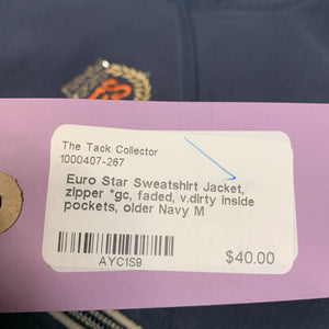 Sweatshirt Jacket, zipper *gc, faded, v.dirty inside pockets, older