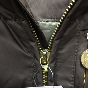 High Collar Puffy Winter Jacket, zip *xc/vgc, missing tab