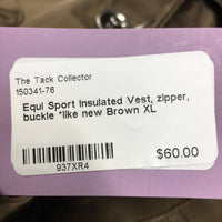 Insulated Vest, zipper, buckle *like new