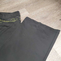 Boot Cut Leggings, Pull On *gc, mnr stain, seat & legs: seam rubs & frays, older
