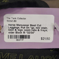 Boot Cut Leggings, Pull On *gc, mnr stain, seat & legs: seam rubs & frays, older
