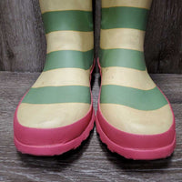 Tall Rubber Boots *gc, dirt, stains, rubs, pilly lining, older
