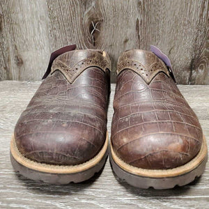 Pr Leather Western Clogs - Slip on Shoes *gc, dirt, scrapes, scuffs & rubs