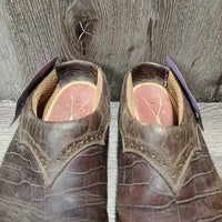 Pr Leather Western Clogs - Slip on Shoes *gc, dirt, scrapes, scuffs & rubs
