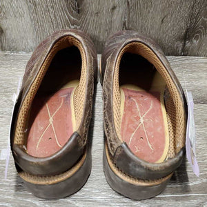 Pr Leather Western Clogs - Slip on Shoes *gc, dirt, scrapes, scuffs & rubs