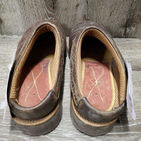 Pr Leather Western Clogs - Slip on Shoes *gc, dirt, scrapes, scuffs & rubs
