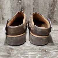 Pr Leather Western Clogs - Slip on Shoes *gc, dirt, scrapes, scuffs & rubs
