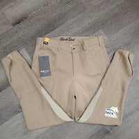MENS Hvy Cotton Breeches, Pull On, tag *new
