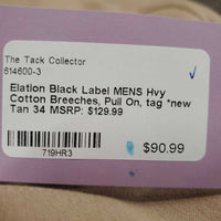 MENS Hvy Cotton Breeches, Pull On, tag *new

