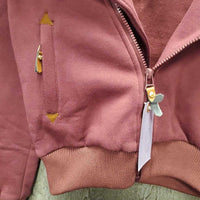 Thick Sweatshirt Cuddle Hoodie Jacket, Zipper, tag *new
