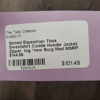 Thick Sweatshirt Cuddle Hoodie Jacket, Zipper, tag *new

