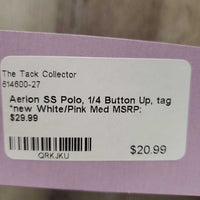 SS Polo Shirt, 1/4 Button Up, tag *new