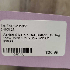 SS Polo Shirt, 1/4 Button Up, tag *new