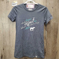SS V Neck T Shirt, "Respect", tag *new
