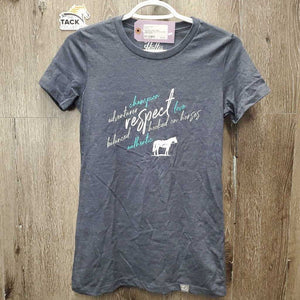 SS V Neck T Shirt, "Respect", tag *new