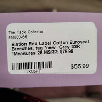 Cotton Euroseat Breeches, tag *new
