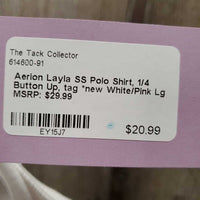 SS Polo Shirt, 1/4 Button Up, tag *new