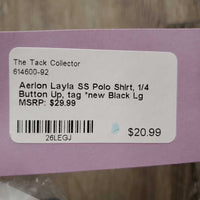 SS Polo Shirt, 1/4 Button Up, tag *new