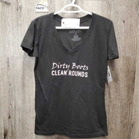 SS V Neck T Shirt,"Dirty Boots", tag *new

