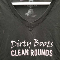 SS V Neck T Shirt,"Dirty Boots", tag *new
