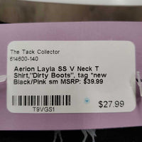 SS V Neck T Shirt,"Dirty Boots", tag *new
