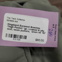 Euroseat Breeches, Thigh Pocket *gc, v.rubbed & pilly seat, seam puckers
