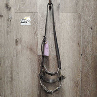 Thick Soft Leather Lever Noseband *gc, dirt, residue, peeling, older