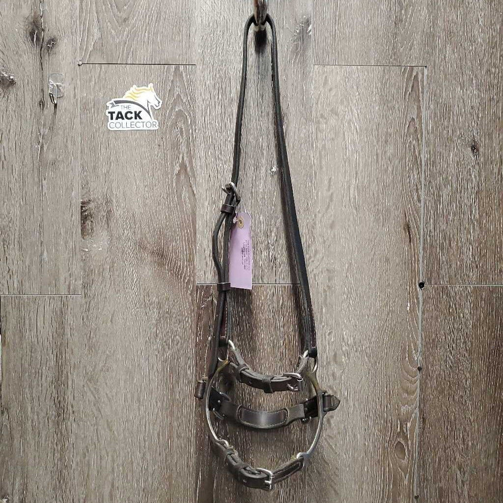 Thick Soft Leather Lever Noseband *gc, dirt, residue, peeling, older