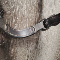 Thick Soft Leather Lever Noseband *gc, dirt, residue, peeling, older
