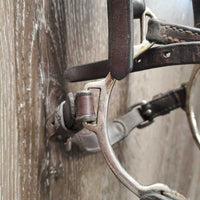 Thick Soft Leather Lever Noseband *gc, dirt, residue, peeling, older
