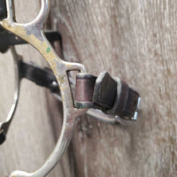 Thick Soft Leather Lever Noseband *gc, dirt, residue, peeling, older
