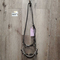 Thick Soft Leather Lever Noseband *gc, dirt, residue, peeling, older
