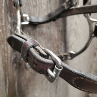 Thick Soft Leather Lever Noseband *gc, dirt, residue, peeling, older
