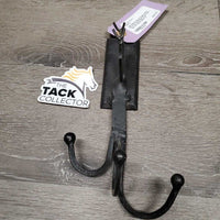 Wall Mount Hand Forged Metal Abstract Horsehead Coat Hook *vgc, mnr dusty
