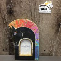 Hvy Clay? Abstract Horsehead Picture Frame *gc, scuffs, dusty?stains
