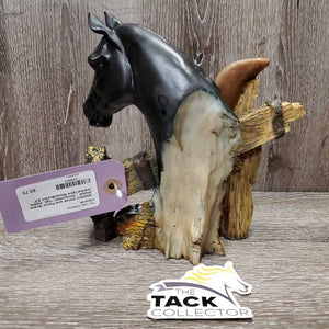 Western Horse and Fence Scene Statue - Decoration *vgc, stains, residue?glue