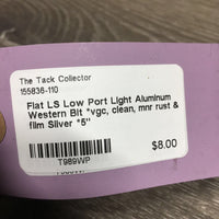 Flat LS Low Port Light Aluminum Western Bit *vgc, clean, mnr rust & film
