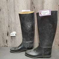 Pr Tall Soft Rubber Riding Boots *gc/fair, older, dirty, stains, rubs, scrapes

