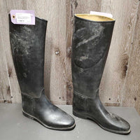 Pr Tall Soft Rubber Riding Boots *gc/fair, older, dirty, stains, rubs, scrapes
